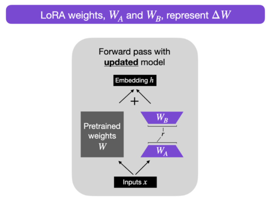 LoRA weights diagram