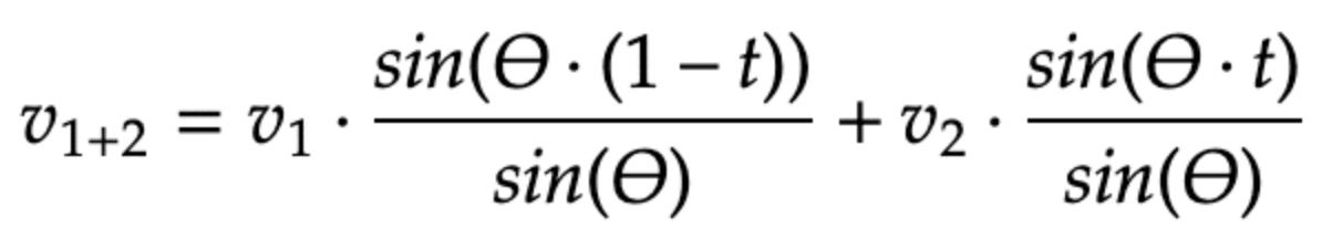 SLERP formula