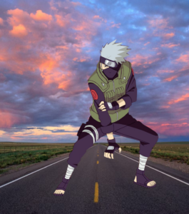 Kakashi with random background