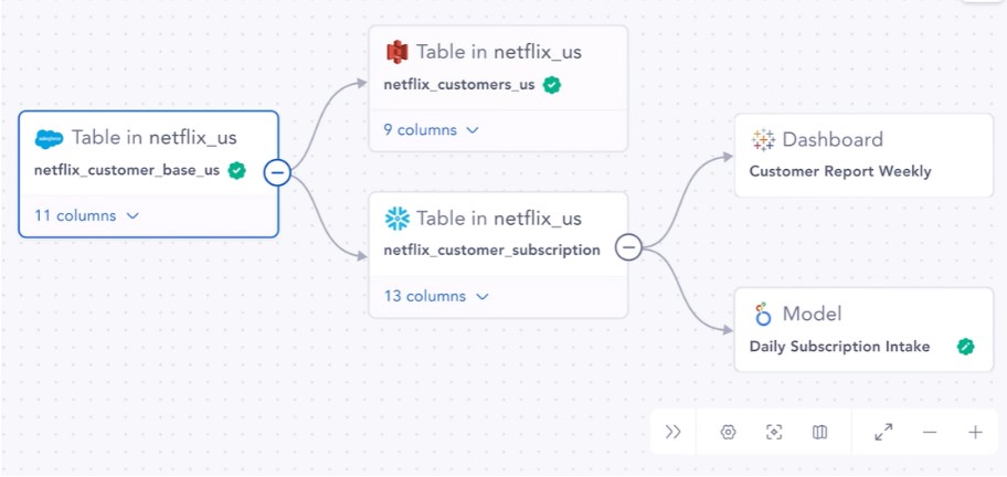 Dataset level lineage in Atlan Platform